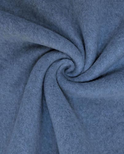 Bio Baumwoll Fleece Meterware - Fleecestoff Bio - Organic Baumwolle - Polarfleece Winterstoff - Biofleece Fleecejacke nähen *Ab 25 x 150 cm, Farbe: 006 jeans mel. von Generisch