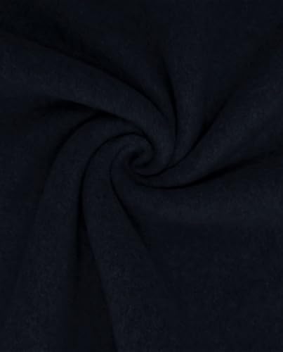 Bio Baumwoll Fleece Meterware - Fleecestoff Bio - Organic Baumwolle - Polarfleece Winterstoff - Biofleece Fleecejacke nähen *Ab 25 x 150 cm, Farbe: 008 marine von Generisch