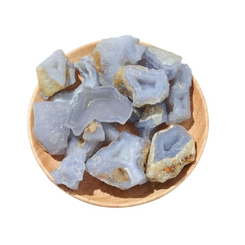 Blauer Chalcedon Achat Roh | Blauer Chalcedon Achat Roh | Kristallquarz Druzy Geode Charm Anhänger, Schmuckherstellung Wohndekoration von Generisch