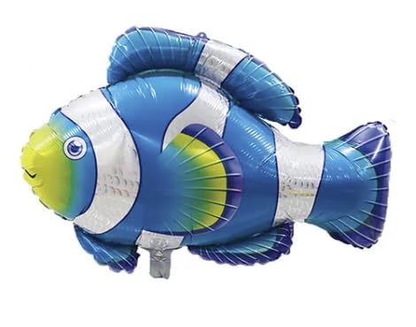 Blauer Fisch Folienballon, 76 x 45 cm von Generisch