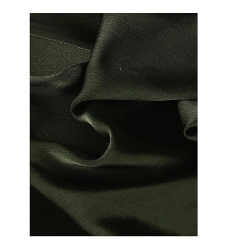 Blauer glänzender Satin-Crêpe-Stoff, Falten Frühling und Sommer, dünn, plissiert, Chiffon, Haute-Kleid-Hemd von Generisch