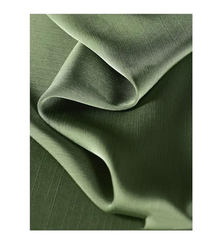 Blauer glänzender Satin-Crêpe-Stoff, Falten Frühling und Sommer, dünn, plissiert, Chiffon, Haute-Kleid-Hemd von Generisch