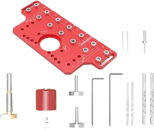 Bohrlehre Lochreihe Bohrschablone, Regalstiftlehre Bohrführung Schablone Löcher Vorrichtung Scharnierlocher Sucher,in drei Optionen: 64 mm, 128 mm und 192 mm (Typ B) von Generisch