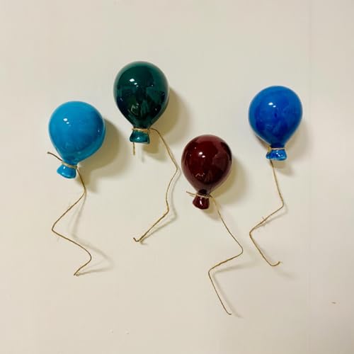 Bomboniere 10 Stück Luftballons aus Keramik, personalisierbar mit Farben nach Wahl, 9 cm, Gastgeschenk für Taufe, Kommunion, Hochzeit – Verpackung nicht im Lieferumfang enthalten von Generisch