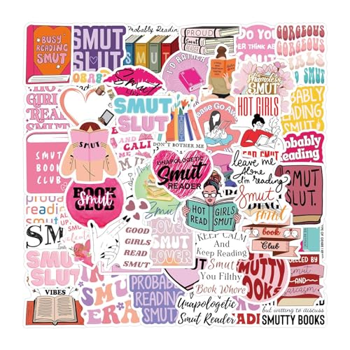 Bookish Smutty Aufkleber – Lustige Smutty Buchaufkleber | Leseaufkleber für | Lese-Aufkleber, Scrapbooking, Buch-Aufkleber, wasserdichte Motivationsaufkleber für Motorrad, Laptop, Gepäck von Generisch