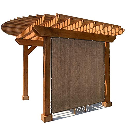 Braunes 90 % Schattennetz, Sonnenschutz, Netzstoff für Außenbereich, Terrasse, Pergola, Abdeckung, individuelle Größen, mit Ösen, 180 g/m², 2,5 x 5 m von Generisch