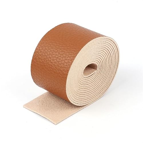 Braunes Lederband für Basteln, 1,25 cm / 2,5 cm / 3,75 cm / 5 cm breit, 200 cm lang (Farbe : Brown, Größe : 5cm) von Generisch