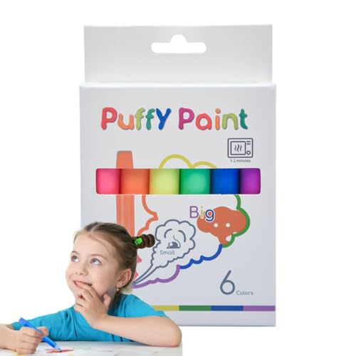 Bubble Pens – Magische Puffyy-Stifte | Poppcorn-Stifte | 6 Farben Kinder Zeichenstifte | 3D-Kunst-Zeichenstift | Malmarker für Kinder | Malbuch-Marker-Set | Strumpffüller | Blasenstifte für Kinder von Generisch