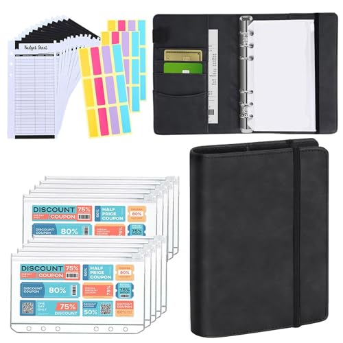 Budget-Ordner, Notizbuch, Budget-Binder, Geldspar-Brieftasche, Geldordner, Organizer mit Geldumschlag, Geldsparbuch, wasserdicht, tragbarer Geldorganizer von Generisch