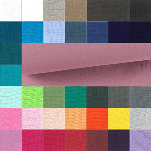 Bündchen Meterware glatt - Bündchenstoff Uni - Schlauchware meliert - Bündchenware - Strickschlauch ÖkoTex 100 Klasse 1 * 25 cm x 70 cm (35 cm im Schlauch), Farbe: 014 erica von Generisch