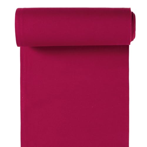 Bündchen Meterware glatt - Bündchenstoff Uni - Schlauchware meliert - Bündchenware - Strickschlauch ÖkoTex 100 Klasse 1 * 25 cm x 70 cm (35 cm im Schlauch), Farbe: 016 fuchsia von Generisch