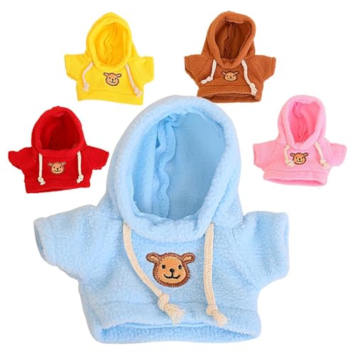 Build a Bear Kleidung, 5 Stück Bärenhemden, Stofftierkleidung, Puppenkleidung für 20 - 24 cm Stoffbär, Capybara-Puppen, Machen Sie Ihre eigenen Plüschpuppen-Outfits-Zubehör von Generisch