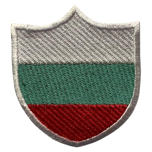 Bulgarien bestickter Schildflaggen-Aufnäher zum Aufbügeln/Aufnähen, Nationalsymbol, Militär-Patch für Kleidung, Rucksäcke, Mützen Bulgarien bestickter Schildflaggen-Aufnäher zum Aufbügeln/Aufnähen, Nationalsymbol, Militär-Patch für Kleidung, Rucksäcke, Mützen von Generisch