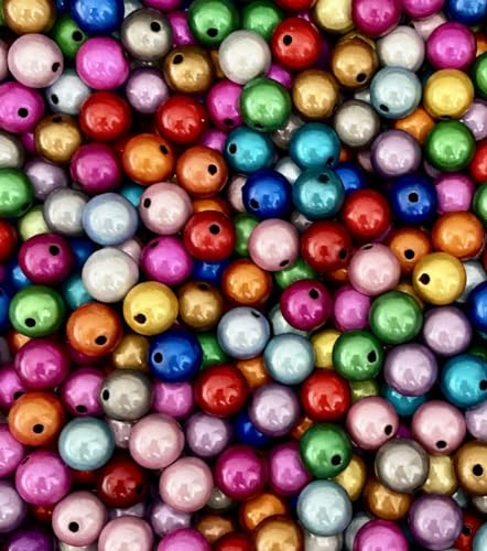 Wunderperlen, 10 mm 50g (ca. 90 Stück), Miracle beads, 3d-Illusion (Mix bunt) von Generisch