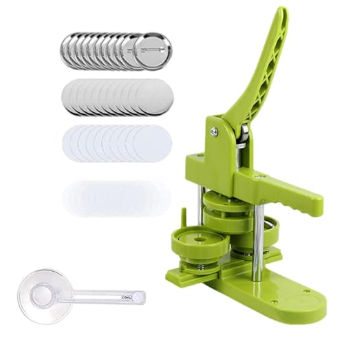 Button Maker - Badge Making Kit - Ring Cutter Press Machine with 100pcs Button Parts | DIYY Pin Badge Press Machine | Portable Photo Magnet Maker Machine Press Machine Press Machine for Pin Badges von Generisch