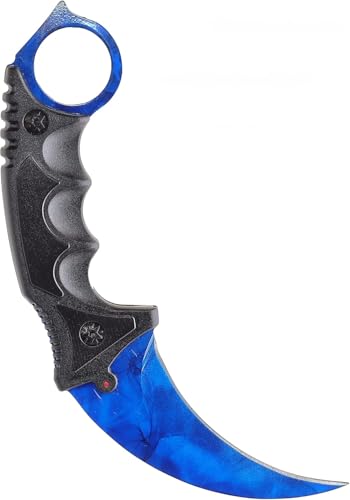 CSGO CS2 Messer Karambit Elite Doppler Sapphire Stumpf - Counter Strike Global Offensive Carambit Knife scharf - Coole Gaming Accessoires, Sachen, Stuff, Deko & Geschenke für Jungs & Männer von Generisch