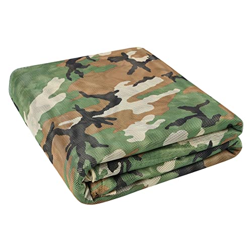 Camouflage-Netzstoff, Sonnenschutz, Schatten, Tarnnetz, Gartenzaun, Dekoration, Outdoor-Markise, 300D-Material für US4Woodland-Tarnmuster, 1,5 m breit x 12 m lang von Generisch