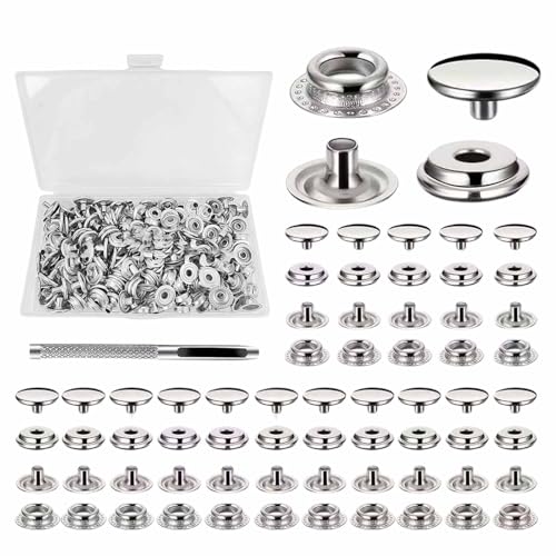 Canvas Fastener Kit - Boat Cover ssnap Kit | ssnap Closure Kitt Fabric, Boat Canvas Screw Press - Weatherproof Stainless Steel Screw Press Stud Kits For Campers, Travel, Pontoon, Tarp, Outdoors, Canvas Fastener Kit - Boat Cover ssnap Kit | ssnap Closure Kitt Fabric, Boat Canvas Screw Press - Weatherproof Stainless Steel Screw Press Stud Kits For Campers, Travel, Pontoon, Tarp, Outdoors, von Generisch