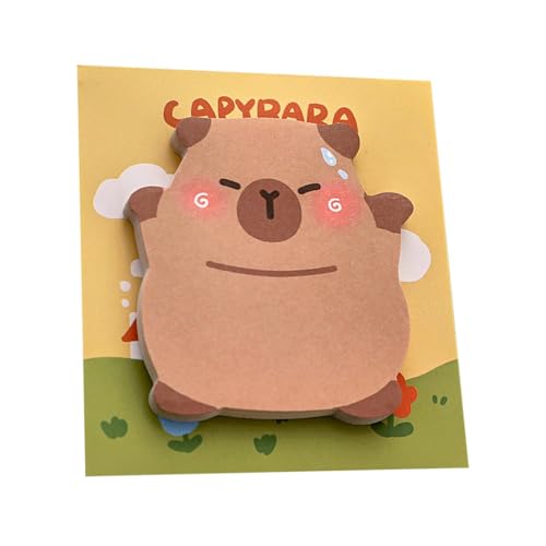 Capybara Haftnotizen | Cartoon Capybara Haftnotizblöcke | Tier-Schreibnotizseiten | Haftnotizen | Helle Löschbare Notizblöcke Vielseitige Notizseiten Für Zuhause, Büro, Studium, Arbeit, Schule von Generisch