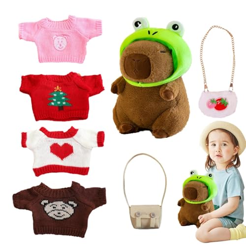 Capybara Kuschelkissen Spielzeug Capybara Kleidung Stofftier Capybara Stofftier Capybara Geschenkspielzeug Flauschiges Capybara Stofftier Capybara Cartoon Puppe Capybara Flauschiges Stofftier Capybara von Generisch