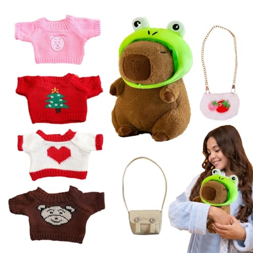 Capybara Plüsch Niedlich Capybara Plüsch Capybara Stofftier Capybara Spielzeug Puppe Capybara Plüsch mit Kleidung Plüsch Capybara Puppe Umarmung Capybara Plüsch Capybara Plüsch Capybara Dress Up von Generisch