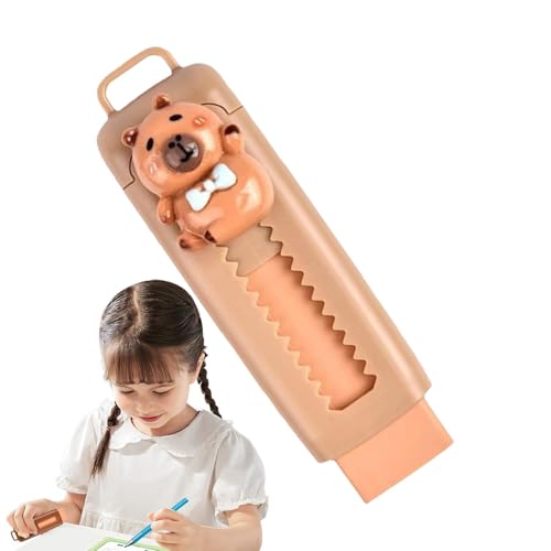 Capybara Retractable Erasers, Retractable Pencil Erasers, Cute Cartoon Capybara Drawing Erasers, Cute Erasers for Students, Push-Pull Rubber Erasers for Kids, School, and Classroom Prizes von Generisch