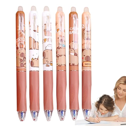 Capybara Stifte Tintenstift - Süße Einziehbare Stifte | Capybara Gelstift Set | Kugelschreiber Stifte Set | Cartoon Capybara Kugelschreiber | Blau Gelstifte 0.5mm | Gel-tintenstifte Für Büro Schule von Generisch