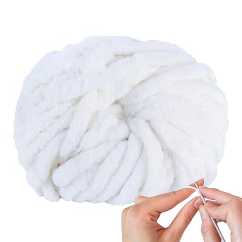 Chenille Wolle Zum Häkeln, 250g Chunky Wolle Chenille Garn, Strick & Häkelgarn Garn Flauschiges, Weiches Für Mützen, Schuhe Handschuhe,Decken von Generisch