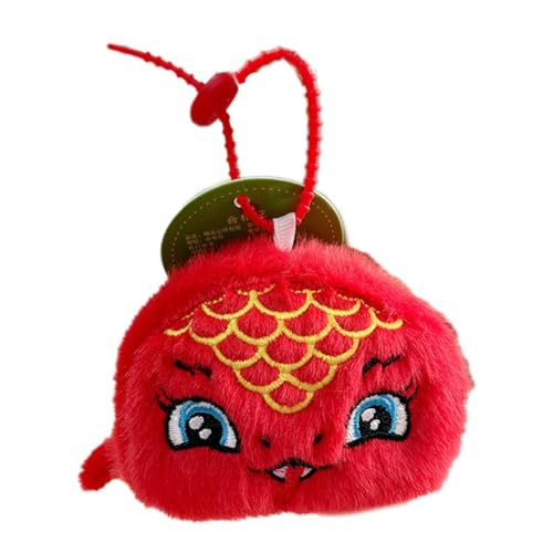 Chinesisches Schlangenstofftier, Jahr der Schlangenpuppe,Chinesischer Schlangen-Taschenanhänger | Chinesische Neujahrs-Maskottchen-Puppe, hängender Ornament-Schlüsselanhänger, dekoratives Zubehör für von Generisch