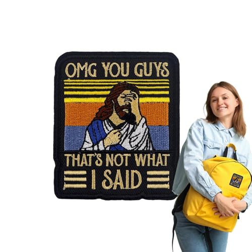 Christliche Aufnäher zum Aufbügeln, Jesus-Aufnäher | Jesus Patch Christliche Patches,Applikationen zum Aufnähen, religiöser Aufnäher, bestickter Aufnäher mit Jesus-Zitaten, Bekleidungszubehör von Generisch