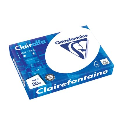 Clairalfa, A4 80g 500 Blatt, weiß - Weiß 171 CIE, Kopierpapier (20) von Generisch