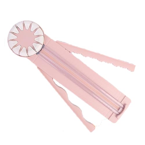 Cofpecialize Mehrzweck-Papier Rand Cutter, 12-in-1 Rolling Cutter mit Messung für Scrapbooking, Foto-Karten, Geschenkpapier und Diy Projekte(ROSA) von Generisch