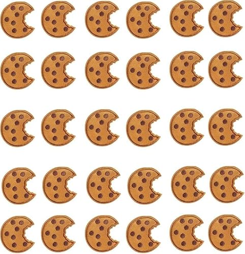 Cookie Aufnäher,Aufnäher zum Aufbügeln,Krümelmonster Kekse Aufnäher,Krümelmonster Aufnäher,Keks Aufnäher,Aufnäher zum Aufbügeln,Cookie Patches Zum Aufnähen,Applikation für Kleidung von Generisch