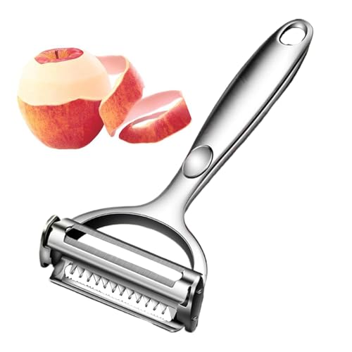 Cutter Peeler,Gemüseschäler Slicer - Vielseitiger Gemüseschäler aus Edelstahl,Vielseitiger Kartoffelschäler für die Küche mit rutschfestem Griff, rostfreier Gemüseschäler, robust von Generisch