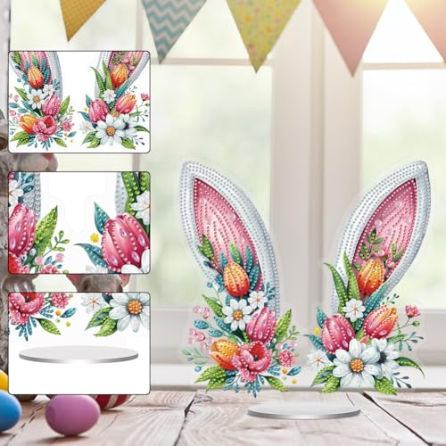 DIY Diamond Painting Ostern Tisch Deko Diamond Painting Ostern Aufsteller Diamant Painting Stehend Kunst Set für Erwachsene Ostern Geschenk von Generisch