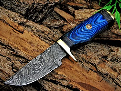 Damast Messer Damaszener Stahl Jagd Knife Damascus Hunting Bowie 1007EA von Generisch