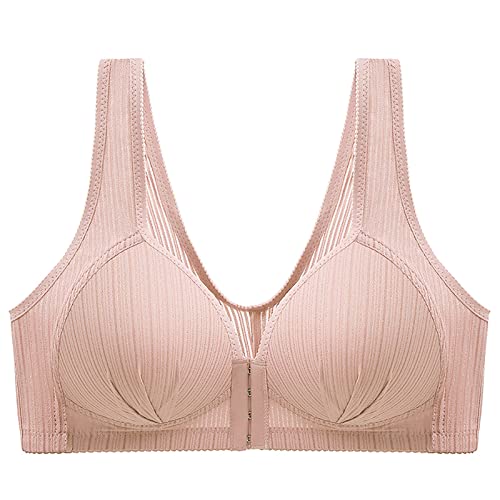 Damen Soft BH Frontverschluss-BHS für Frauen Close Brustvergrößerungs-BH WirelessUnderwear Klein Damen Bustier (36) von Generisch