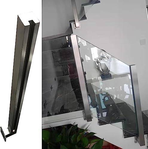 Deck-Baluster, Seitenmontage, Glasgeländerpfosten-Set mit Glasplatten-Zapfen, Klemme für Außentreppen, Villen, Balkon, Treppe Deck-Baluster, Seitenmontage, Glasgeländerpfosten-Set mit Glasplatten-Zapfen, Klemme für Außentreppen, Villen, Balkon, Treppe von Generisch