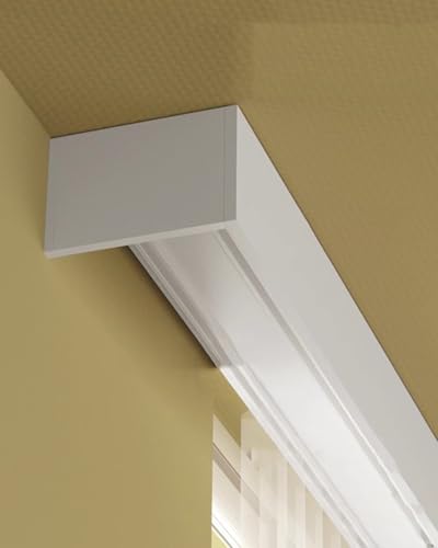 Deckenhalterung Vorhangschiene für Doppelschienen, Ultra Leise Rollos Querbehang, Perfekt für Schlafzimmer Fenster Dekoration Deckenhalterung Vorhangschiene für Doppelschienen, Ultra Leise Rollos Querbehang, Perfekt für Schlafzimmer Fenster Dekoration von Generisch