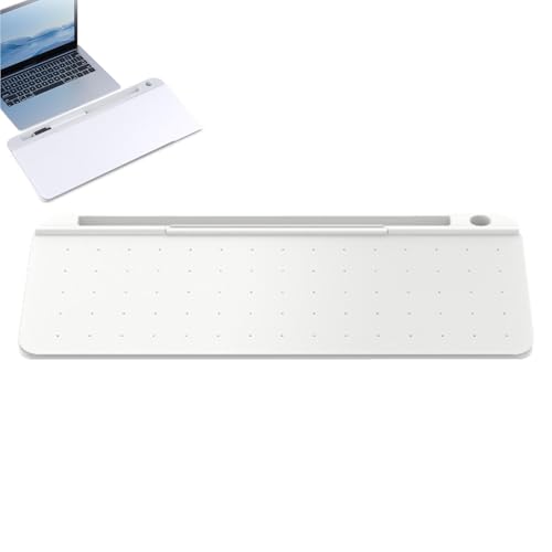 Desktop-Whiteboard, trocken abwischbare Glastafel - Desktop-Whiteboard-Organizer,Kleine trocken abwischbare Tafel, Computertastaturständer mit Zubehör und 3 Markern für Aufgaben, Notizen von Generisch