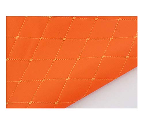 Diamant-Kunstleder-Polsterstoff, hochwertiges schweres Kunstleder-Material in mehreren Farben und Größen (Orange, 1,5 x 3 m) von Generisch