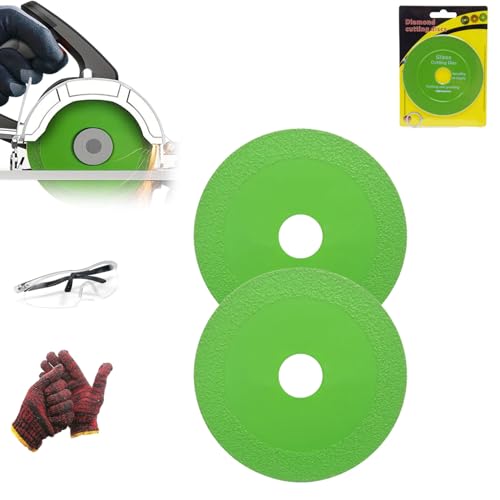 Diamond Chamfered Saw Blades For Cutting And Grinding Tile And Marble, Rock Slab Grinding Disc, Glass Cutting Disc, Glass Cutting Wheel Disc For Angle Grinder Ceramic Jade (2Pcs) von Generisch