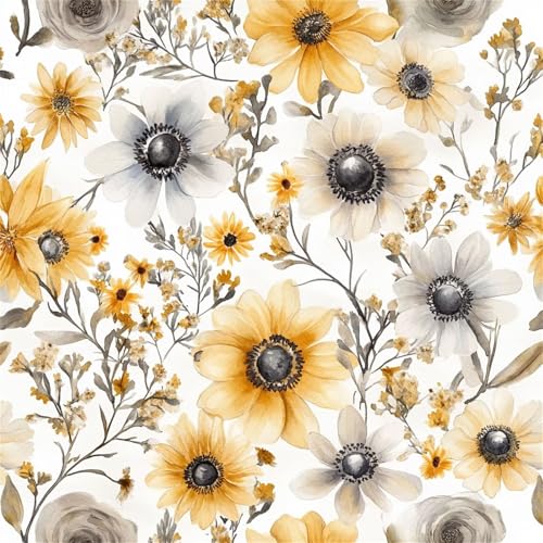 Diamond Painting 5D DIY Set für Erwachsene Aquarellblumen Diamant Malerei Bastelset Full Drill Groß Set Bilder für Home Wanddeko Mädchen Basteln Embroidery Painting 35x35cm Square Drill RS00685 von Generisch