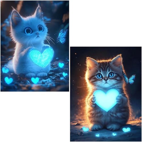 Diamond Painting Erwachsene Heart 2 Pack 5D Diamant Painting Bilder DIY Full Voller Diamant Malerei Stickerei Set, Diamond Art painting Daiments Painting Erwachsene für Zuhause Wanddeko 40x50cm 4-681 von Generisch