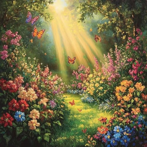 Diamond Painting Erwachsene Set Garden Diamant Painting Bilder Anfänger, 5D Full Drill Diamant Malerei, DIY Crystal Art 100x100cm Groß Kits Arts Geschenk für Home Wand Décor 424 Diamond Painting Erwachsene Set Garden Diamant Painting Bilder Anfänger, 5D Full Drill Diamant Malerei, DIY Crystal Art 100x100cm Groß Kits Arts Geschenk für Home Wand Décor 424 von Generisch