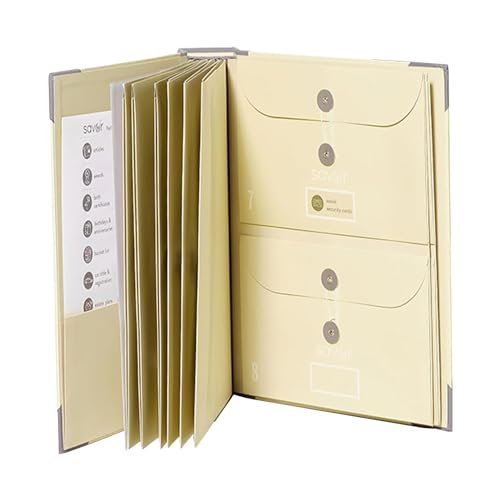 Document Organiser - Card Binder | Document File | Social Security Card Binder, Certificate And Important Papers Organizer Elastic Closure, Document Organizer Binder For Efficient Organization von Generisch