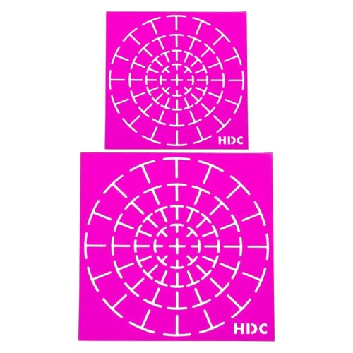 Dot Painting Templates Tool – 2 Stück Wiederverwendbare Mandalla-Punkt-Malwerkzeug | Künstlerisches Mandalla-Schablonen-Set | Malschablonen für Leinwand, Stein, , Wand, Stoff, Möbel, Metall von Generisch