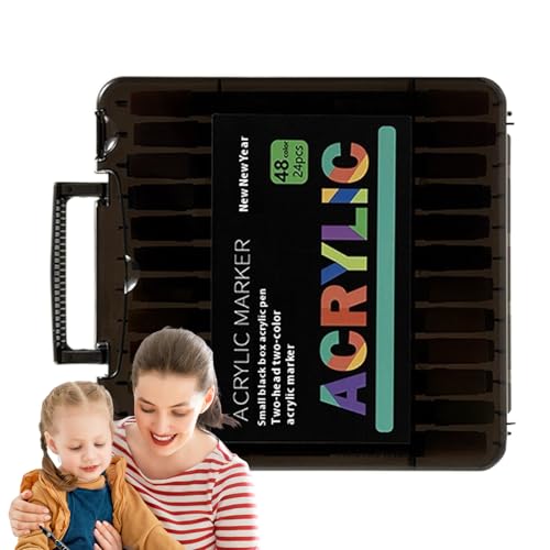 Double-Tip Paint Markers, Quick-Drying Fabric Pens 7.28x7.09x1.06 inches, Fade-Resistant Waterproof Supplies, Ideal for Children’s Art Education, Shoe Designing, Fabric Painting Double-Tip Paint Markers, Quick-Drying Fabric Pens 7.28x7.09x1.06 inches, Fade-Resistant Waterproof Supplies, Ideal for Children’s Art Education, Shoe Designing, Fabric Painting von Generisch