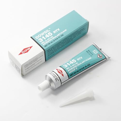 Dowsil 3145 RTV, 90 ml, 3 oz, transparenter Klebstoff, Dichtungsmittel, Mil-A-46146, elektrisches Batterieplatinengehäuse, Feuchtigkeitsabdichtung, nicht fließend, grundierungslose Haftung, hohe Festi von Generisch