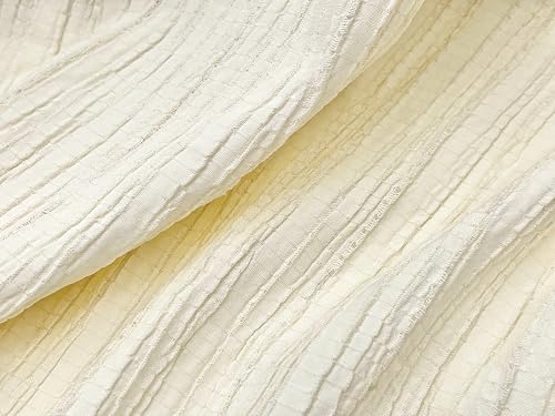 Drapierender, elastischer Polyester-Baumwollstoff für Kleid, Hemd, handgefertigt, Nähmaterial, Stoff, Beige, 1,5 m von Generisch